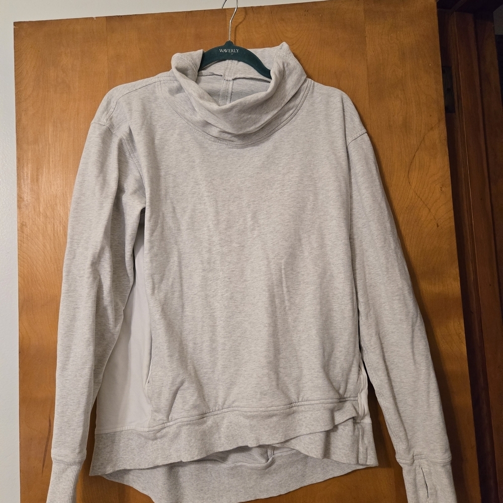 Lululemon On the Double Pullover Heathered White Size 12